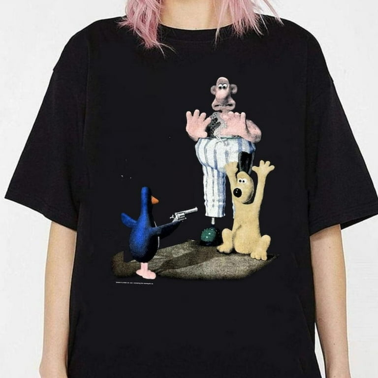 Wallace and Gromit Movie Funny Graphic 1989 T-Shirt, Wallace n