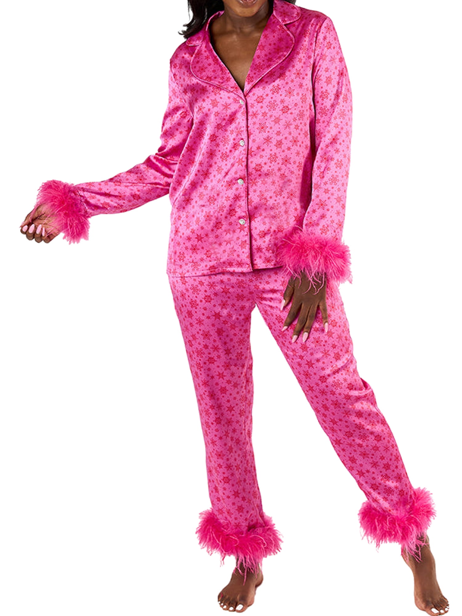 Women s Fur folinic Pajama With Print