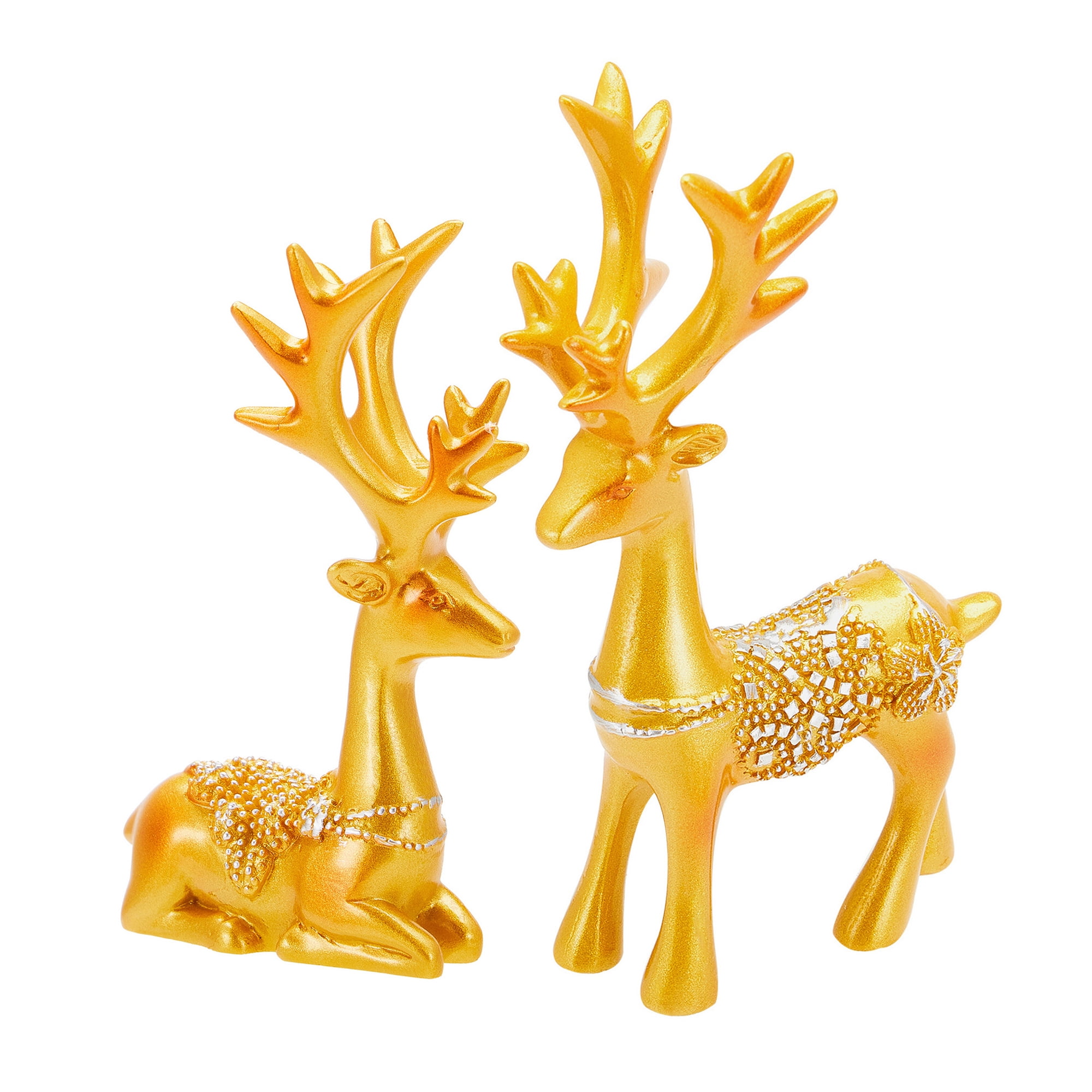 Wallarenear Elk Figurines Modern Sitting and Standing Deer Statues