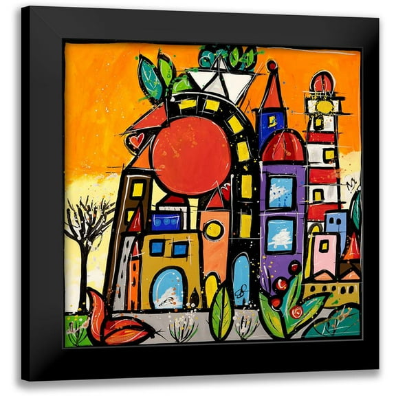 Wallas 12x12 Black Modern Framed Museum Art Print Titled - Calda protezione