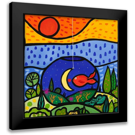 Wallas 15x15 Black Modern Framed Museum Art Print Titled - Lino