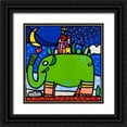 thumbnail image 1 of Wallas 15x15 Black Ornate Wood Framed with Double Matting Museum Art Print Titled - Ele, 1 of 4