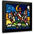 thumbnail image 1 of Wallas 20x20 Black Modern Framed Museum Art Print Titled - Happy Island, 1 of 5