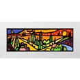 thumbnail image 1 of Wallas 24x11 White Modern Wood Framed Museum Art Print Titled - Vallata al tramonto, 1 of 4