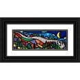 thumbnail image 1 of Wallas 32x14 Black Ornate Wood Framed with Double Matting Museum Art Print Titled - La lunga strada dellamore, 1 of 4