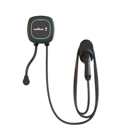 Wallbox - Cable Pulsar Plus J1772 Level 2 NEMA 14-50 Electric Vehicle (EV) Charger up to 40A - 25' - Black