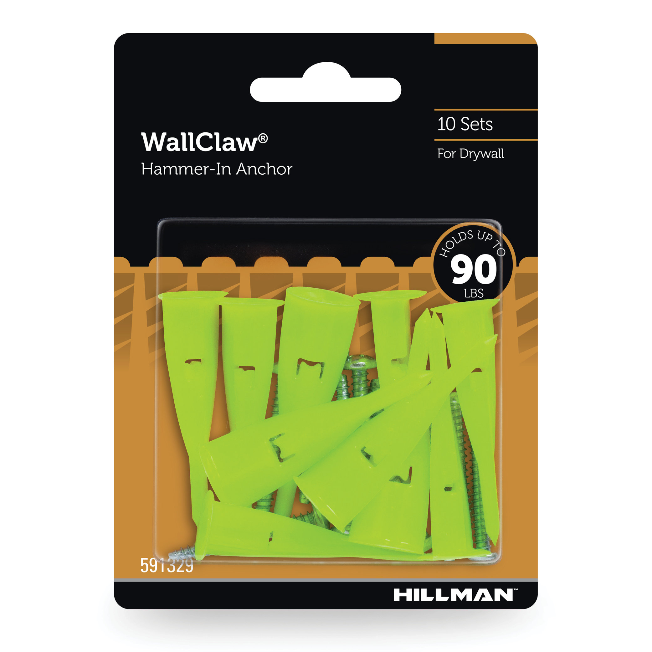 Toggler Plastic Toggle Anchors, Ta 100Piece Box of HollowDoor Anchors