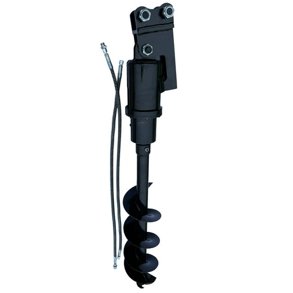 Wallemac E10AG Earth Auger Drilling Bit 2-inch Hex Female Head Connection All Purpose Standard Duty Dirt Auger Bit Pilot&Teeth for Moderate Drilling Coditions, Clay, Shales and Soft Rocks