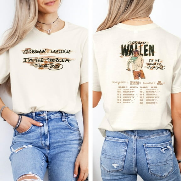 Wallen Two-sided Shirt, Country Music Morgan Shirt, Retro Music Tour Shirt, If I'm The Problem Shirt, 2025 Music Tour Tee