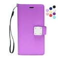 thumbnail image 1 of Wallet Card Case for iPhone 11 PU Leather Wallet Case Cover [Stand Feature] with Wrist Strap and [6-Slots] ID&Credit Cards Pocket for iPhone 11 6.1 inch, Purple, 1 of 6