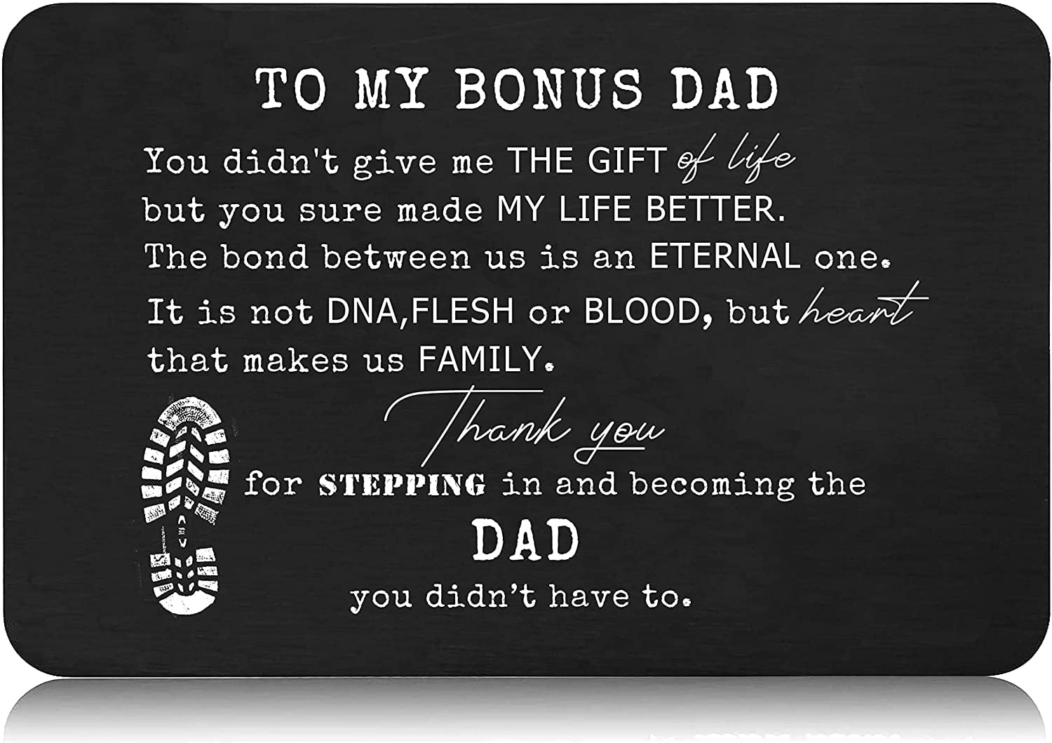 Wallet Card Gift for Stepdad Stepfather Bonus Dad Gift from
