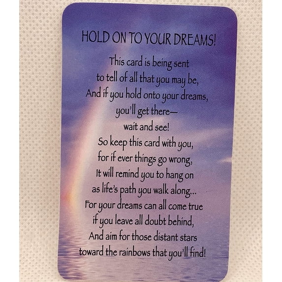 Wallet Card - Hold On to Your Dreams!