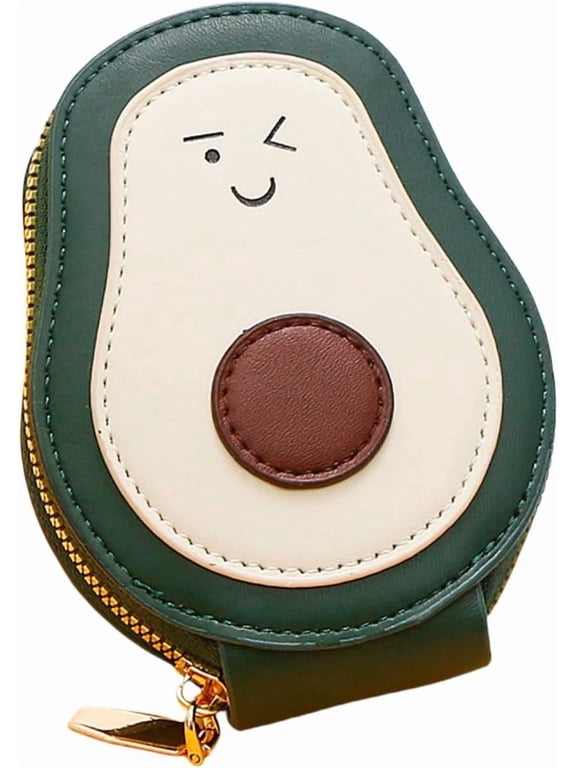 Wallet Card Holder, RFID Blocking Purse,Cute Avocado Small Minimalist Leather Credit for Women, Girls, Ladies (Green)