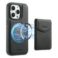 thumbnail image 1 of Wallet Card Phone Case for iPhone 12 Pro / 12 6.1" Compatible with MagSafe Magnetic RFID Blocking Detachable Premium PU Leather Case with Card Slots Holder Kickstand Wireless Charging,Black, 1 of 8
