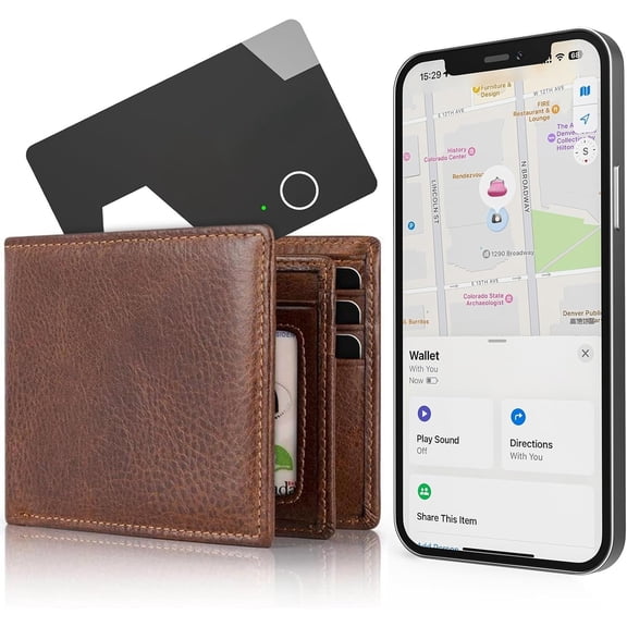 Wallet  Card, Slim 1.6mm  Air Tag Card Works with  Find My (iOS Only), Bleuooth Item Locator for Purse/Luggage/Bags/Passpoart, IP67 ,