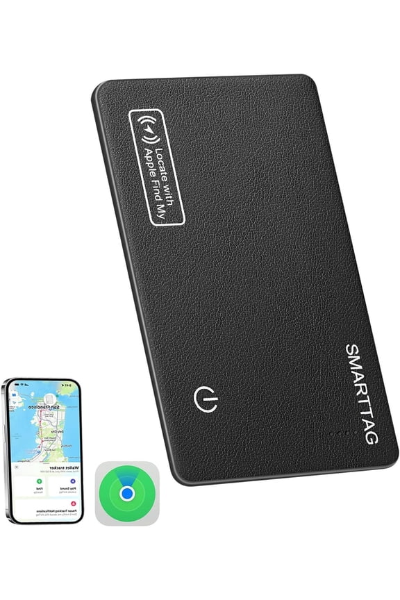 Wallet  Card for  Find My (iOS Only) Compatible  Wallet Air Tag  for  Luggage Anti-Loss Finder Tag Air Tags Card (Black2/1Pc)