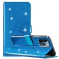 thumbnail image 1 of Wallet Case for Apple iPhone 14,Decase Women Girls Case with Card Holder Kickstand & Wrist Strap Luxury Bling Glitter PU Leather Flip Phone Cove for iPhone 14 - Blue, 1 of 8