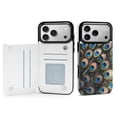 thumbnail image 1 of Wallet Case For Apple iPhone Air / 17 Pro / 17 Pro Max Series with Card Holder, PU Leather Kickstand Card Slots Screen Protector Included For iPhone 17 Series, Peacock, 1 of 8