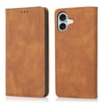 thumbnail image 1 of Wallet Case Compatible with Apple iPhone 16 Plus, Flip Cover Full Body Protective Stand Folio Cards Holder RFID Blocking Drop Proof Slim Fit Phone Case for iPhone 16 Plus, Brown, 1 of 9
