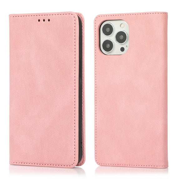 Wallet Case Compatible with Apple iPhone 16 Pro Max, Flip Cover Full Body Protective Stand Folio Cards Holder RFID Blocking Drop Proof Slim Fit Phone Case for iPhone 16 Pro Max, Rosegold