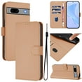 thumbnail image 1 of Wallet Case Compatible with Google Pixel 7A with Card Slot/Holder,PU Leather Flip Folio Shell [Magnetic Closure][Wrist Strap][Kickstand] Phone Cover Shockproof For Google Pixel 7A,Nude, 1 of 10