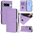 thumbnail image 1 of Wallet Case Compatible for Google Pixel 8 Pro, PU Leather Magnetic Closure Protective Flip Folio Case with 3 Card Holder and Wrist Strap Cover Women Men,Purple,For Google Pixel 8 Pro, 1 of 7