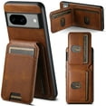 thumbnail image 1 of Wallet Case Compatible for Google Pixel 8a, Classic Kickstand PU Leather Shockproof Drop Protective Case Cover with Card Holder Magnetic for Women and Men for Google Pixel 8a, Brown, 1 of 8