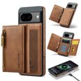 thumbnail image 1 of Wallet Case Compatible with Google Pixel 9 / 9 Pro, [Support MagSafe Wireless Charging] Flip Magnetic PU Leather Wallet Phone Cover with Detachable Card Holder for Google Pixel 9 / 9 Pro, Brown, 1 of 12
