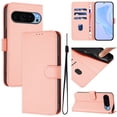 thumbnail image 1 of Wallet Case Compatible for Google Pixel 9, PU Leather Magnetic Closure Protective Flip Folio Case with 3 Card Holder and Wrist Strap Cover Women Men,Pink,For Google Pixel 9, 1 of 7