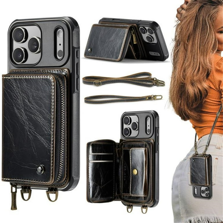 Wallet Case for iPhone 17 Pro Max 6.9" RFID Blocking Protective Purse Case With Card Slots Holder Kickstand Wrist Strap Lanyard Zipper Wallet Case Women,Coffee,For iPhone 17 Pro Max - Walmart.com Wallet Case for iPhone 17 Pro Max 6.9" RFID Blocking Protective Purse Case With Card Slots Holder Kickstand Wrist Strap Lanyard Zipper Wallet Case Women,Coffee,For iPhone 17 Pro Max - Walmart.com