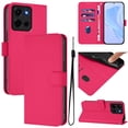 thumbnail image 1 of Wallet Case Compatible for Motorola Moto G 5G 2025 / 2026, PU Leather Magnetic Closure Protective Flip Folio Case with 3 Card Holder and Wrist Strap Cover Women Men,Rose Red, 1 of 9