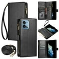 thumbnail image 1 of Wallet Case Compatible with Motorola Moto G Stylus 5G 2023, Luxury ID Cash Credit Card Slots Zipper Holder Carrying Pouch Flip PU Leather Cover [Detachable Crossbody Strap & Wrist Strap], Black, 1 of 8