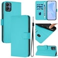 thumbnail image 1 of Wallet Case Compatible for Samsung Galaxy A05 4G, PU Leather Magnetic Closure Protective Flip Folio Case with 3 Card Holder and Wrist Strap Cover Women Men,Lake Blue,For Galaxy A05 4G, 1 of 7