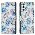 thumbnail image 1 of Wallet Case Compatible with Samsung Galaxy A16 5G/4G with Card Holder, Convertible Stand Flowers Case Magnetic for Women and Girls, Butterfly Floral Protective PU Leather Flip Case, Floral, 1 of 5