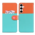 thumbnail image 1 of Wallet Case Compatible with Samsung Galaxy A25 5G, Lovely PU Leather Card Slots Cash Pocket Wrist Strap Kickstand Cute Pattern Shockproof Protective Phone Case for Samsung Galaxy A25 5G, Skyblue, 1 of 8