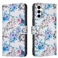 thumbnail image 1 of Wallet Case Compatible with Samsung Galaxy A35 with Card Holder, Convertible Stand Flowers Case Magnetic for Women and Girls, Butterfly Floral Protective PU Leather Flip Case, Floral, 1 of 5