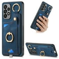 thumbnail image 1 of Wallet Case Compatible with Samsung Galaxy A53 5G with Card Holder, 360° Rotation Finger Ring Stand PU Leather Cover Drop Protection with Magnetic Snap Case Cover for Galaxy A53 5G - Blue, 1 of 8