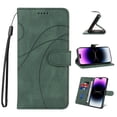 thumbnail image 1 of Wallet Case Compatible with Samsung Galaxy S23 Plus, Classic Premium PU Leather Shockproof Protective Wrist Strap Kickstand Card Slots Magnetic for Men Women for Samsung Galaxy S23 Plus, Green, 1 of 7