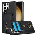 thumbnail image 1 of Wallet Case Compatible for Samsung Galaxy S23 Ultra, with 360° Rotation Ring Stand PU Leather Case Cover with Side Stretchy Fabric Card Holder for Women and Men for Samsung Galaxy S23 Ultra, Black, 1 of 8