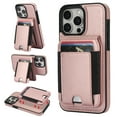 thumbnail image 1 of Wallet Case Compatible With iPhone 15 Pro,[Support MagSafe Wireless Charging] [Kickstand] Flip Magnetic PU Leather Shockproof Rugged Wallet Phone Cover with Detachable Card Holder,Rosegold, 1 of 8