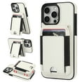 thumbnail image 1 of Wallet Case Compatible with iPhone 12 Pro / 12 6.1" for Men Women, Detachable Magnetic Wallet PU Leather Shockproof Rugged Phone Case with Kickstand Card Slots RFID Blocking,White, 1 of 8