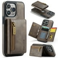 thumbnail image 1 of Wallet Case Compatible with iPhone 12 Pro Max, [Support MagSafe Wireless Charging] Flip Magnetic PU Leather Wallet Phone Cover with Detachable Card Holder for Apple iPhone 12 Pro Max, Coffee, 1 of 14