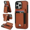 thumbnail image 1 of Wallet Case Compatible With iPhone 13 Pro,[Support MagSafe Wireless Charging] [Kickstand] Flip Magnetic PU Leather Shockproof Rugged Wallet Phone Cover with Detachable Card Holder,Brown, 1 of 8