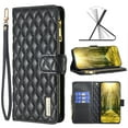 thumbnail image 1 of Wallet Case Compatible with iPhone 14, Premium PU Leather Zipper Flip Folio Wallet with Wrist Strap Kickstand Card Slots Shockproof Protective Case Cover for iPhone 14 - Black, 1 of 9