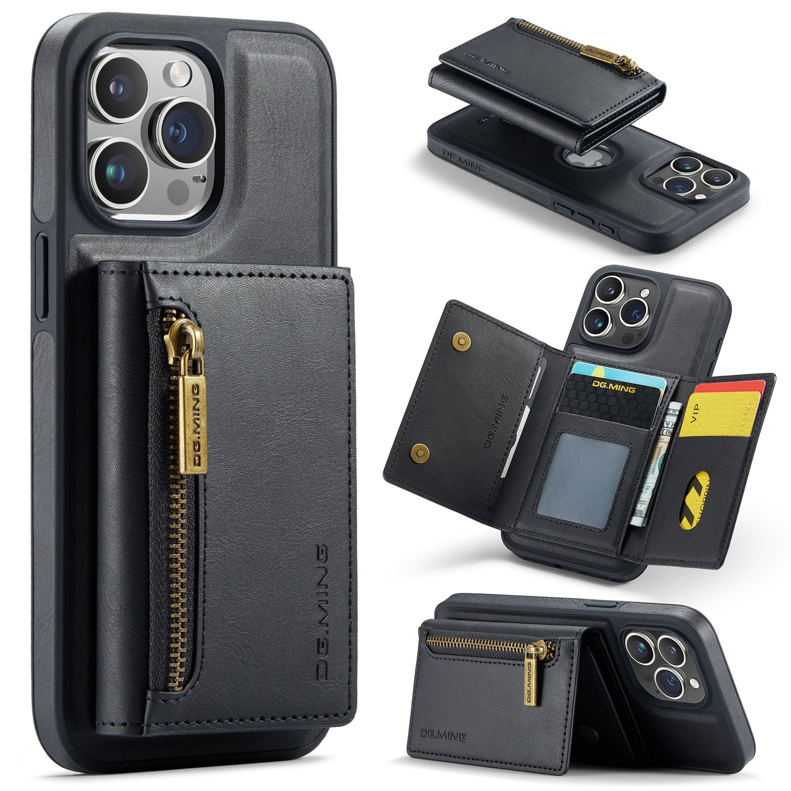 Wallet Case Compatible with iPhone 14 Pro, [Support MagSafe Wireless  Charging] Flip Magnetic PU Leather Wallet Phone Cover with Detachable Card  Holder for Apple iPhone 14 Pro, Brown - Walmart.com