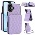 thumbnail image 1 of Wallet Case Compatible for iPhone 16, Women PU Leather Detachable Crossbody Phone Case with RFID Blocking Card Holder Adjustable Shoulder Strap Shockproof Kickstand Phone Wallet, Purple, 1 of 8