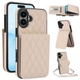 thumbnail image 1 of Wallet Case Compatible for iPhone 16, Women PU Leather Detachable Crossbody Phone Case with RFID Blocking Card Holder Adjustable Shoulder Strap Shockproof Kickstand Phone Wallet, Apricot, 1 of 8
