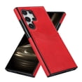 thumbnail image 1 of Wallet Case Designed for Samsung Galaxy S24 Ultra, Classic Slim 2 Credit Card Holders Lychee Texture Synthetic PU Leather Anti-shock Lightweight Phone Case Cover for Samsung Galaxy S24 Ultra, Red, 1 of 6