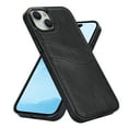 thumbnail image 1 of Wallet Case Designed for iPhone 14, Classic Slim 2 Credit Card Holders Lychee Texture Synthetic PU Leather Anti-shock Lightweight Phone Case Cover for iPhone 14, Black, 1 of 6
