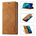 thumbnail image 1 of Wallet Case Designed for iPhone 16 Plus, Classic PU Leather Card Slots Magnetic Clasp Shockproof Purse Flip Kickstand Full Body Protection Durable Phone Case for iPhone 16 Plus, Brown, 1 of 5